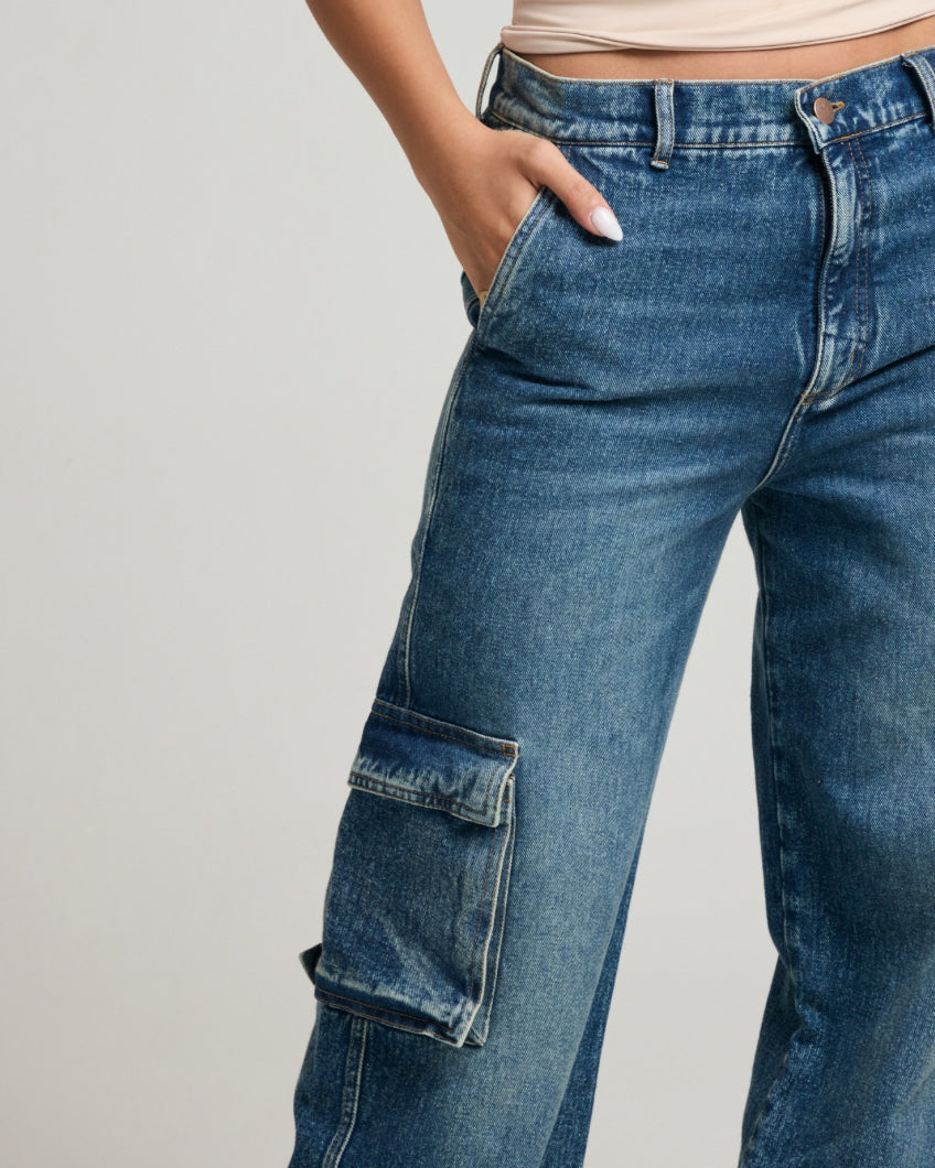 CALÇA CARGO DIRTY - DENIM