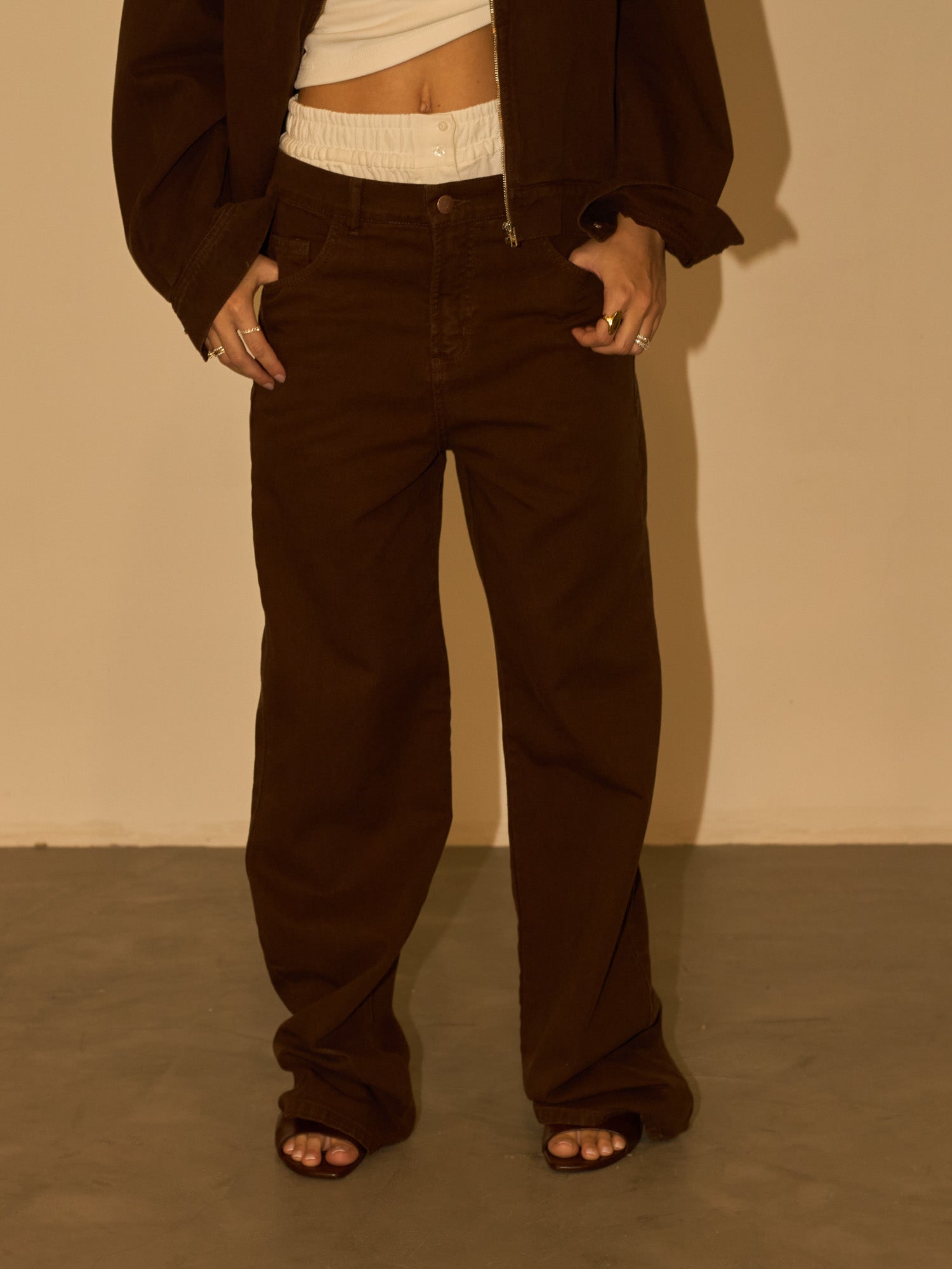 JAQUETA CARRY MARROM - DENIM