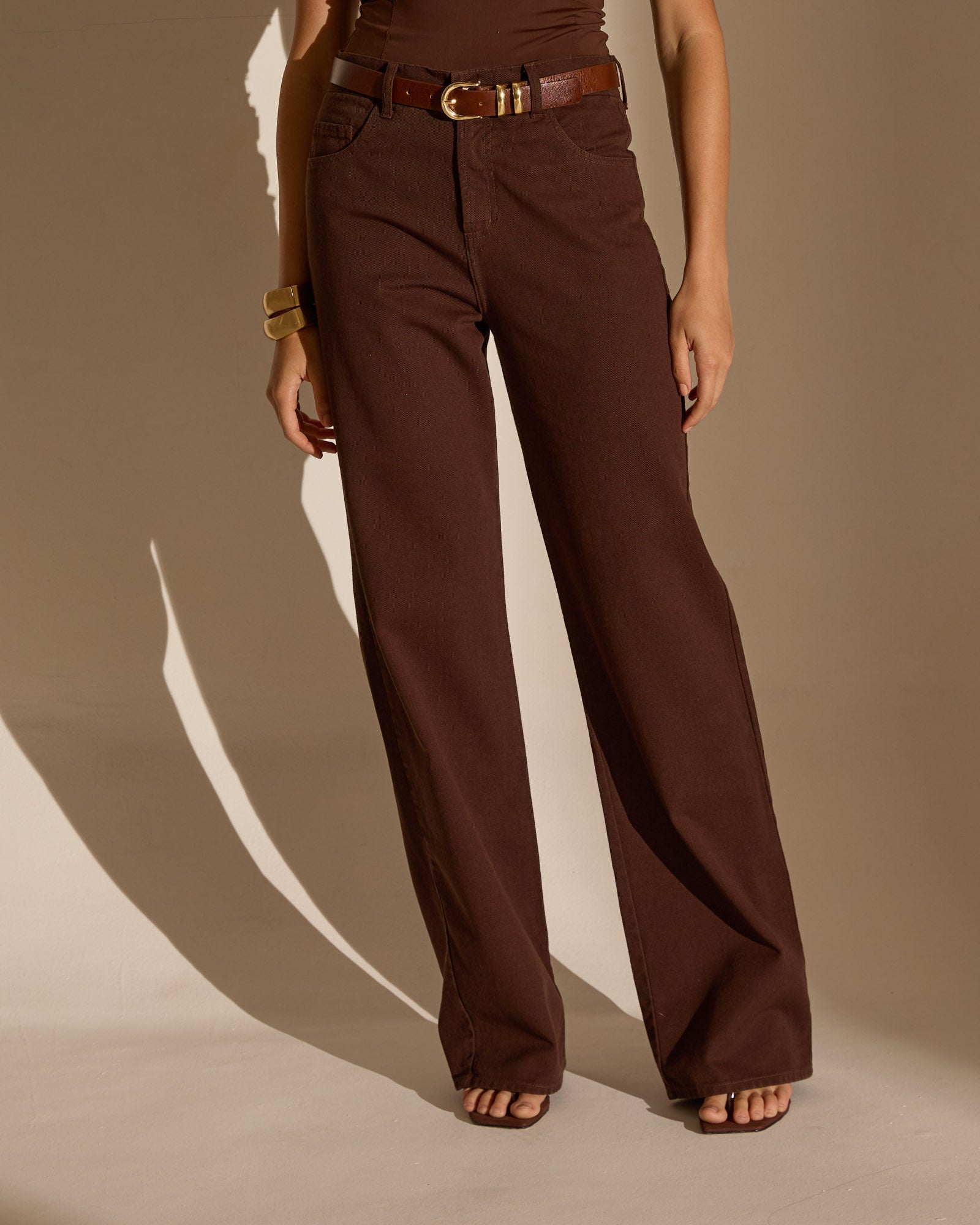 CALÇA HELENA MARROM - DENIM