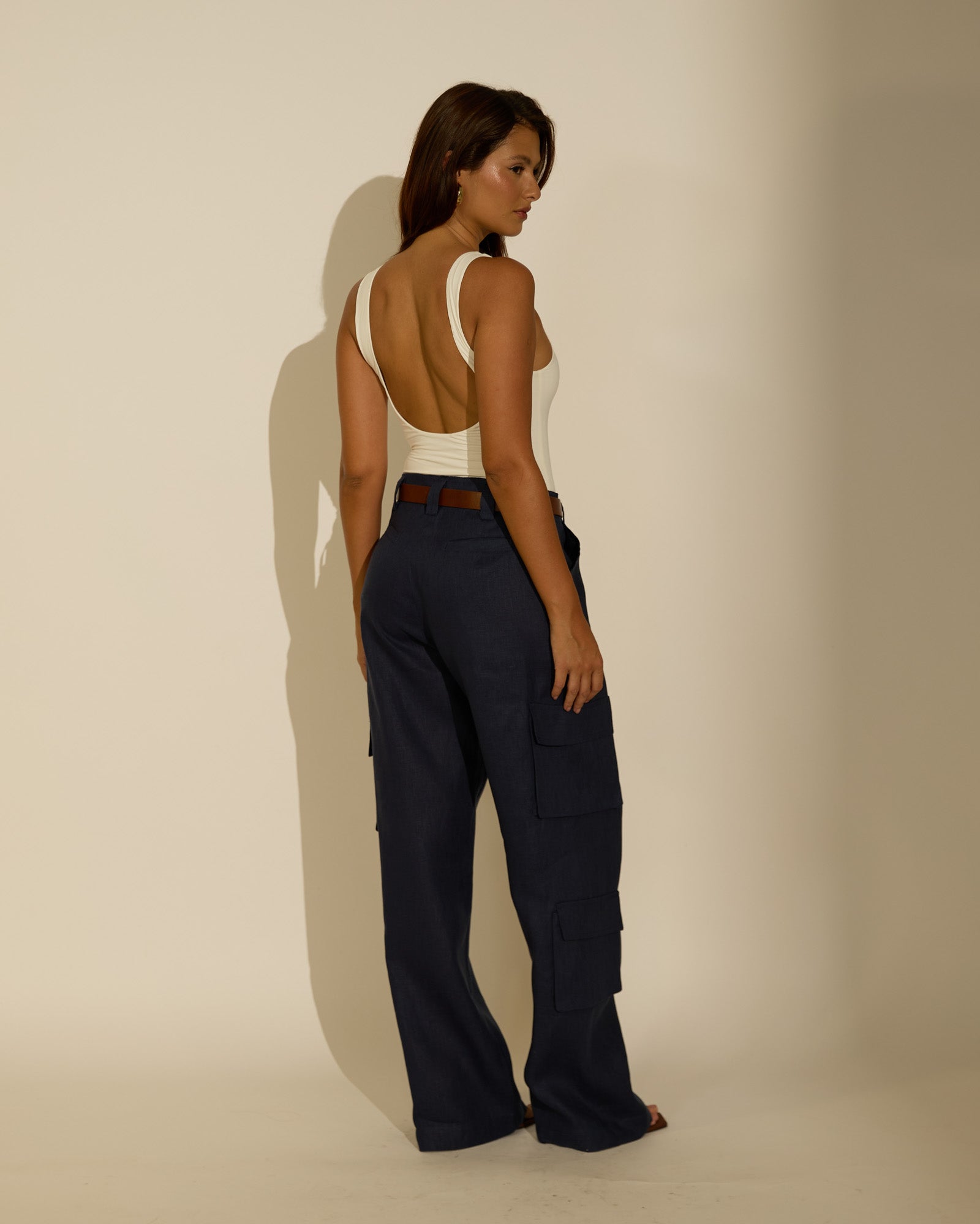 CALÇA CARGO NINA - 100% LINHO