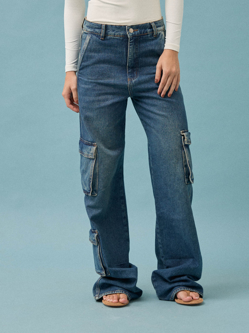 CALÇA CARGO DIRTY - DENIM