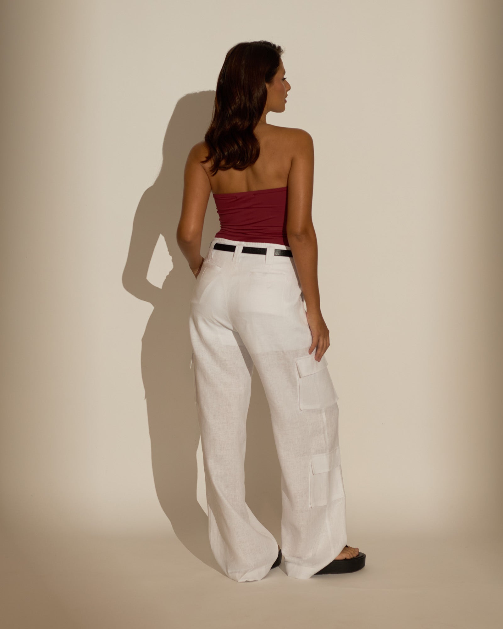 CALÇA CARGO NINA - 100% LINHO