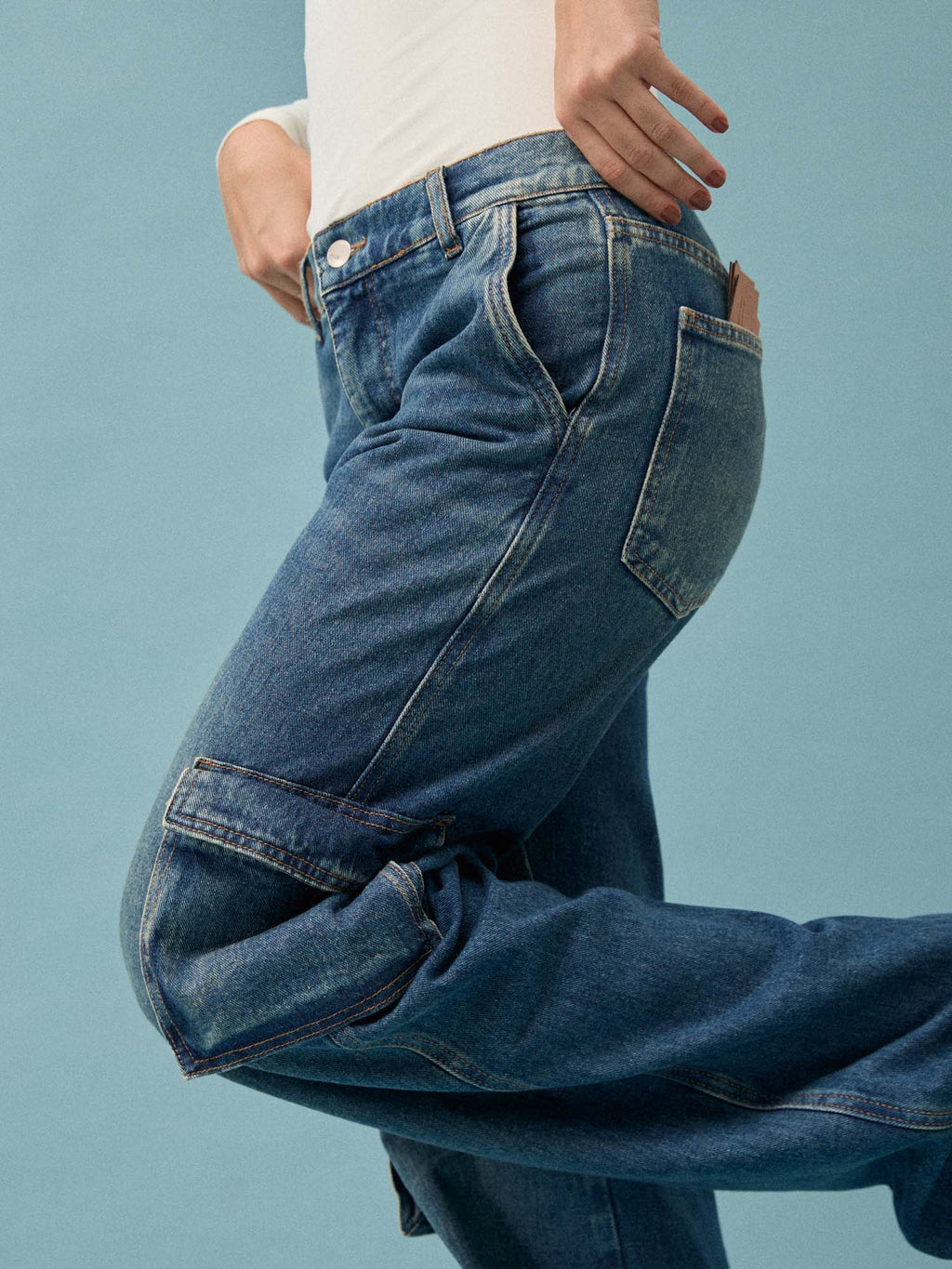 CALÇA CARGO DIRTY - DENIM