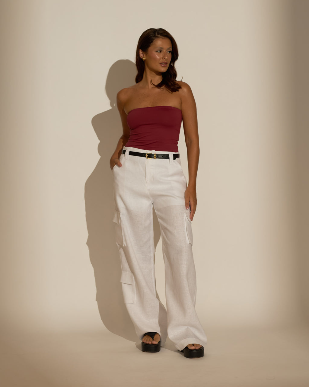 CALÇA CARGO NINA - 100% LINHO