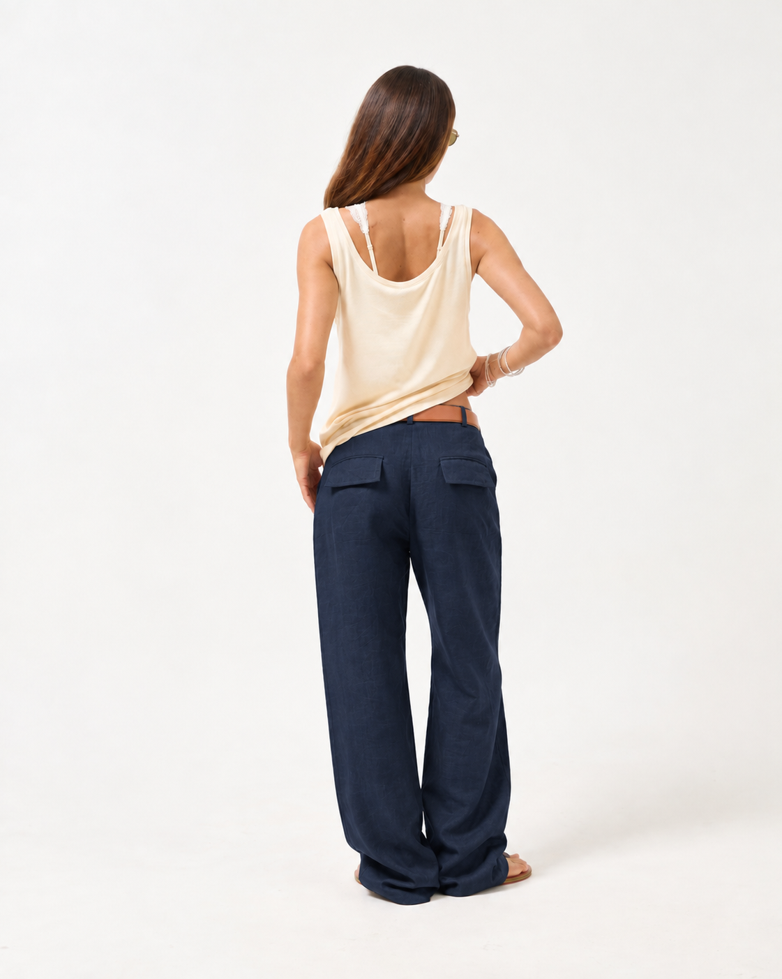 CALÇA RETA CALI - 100% LINHO