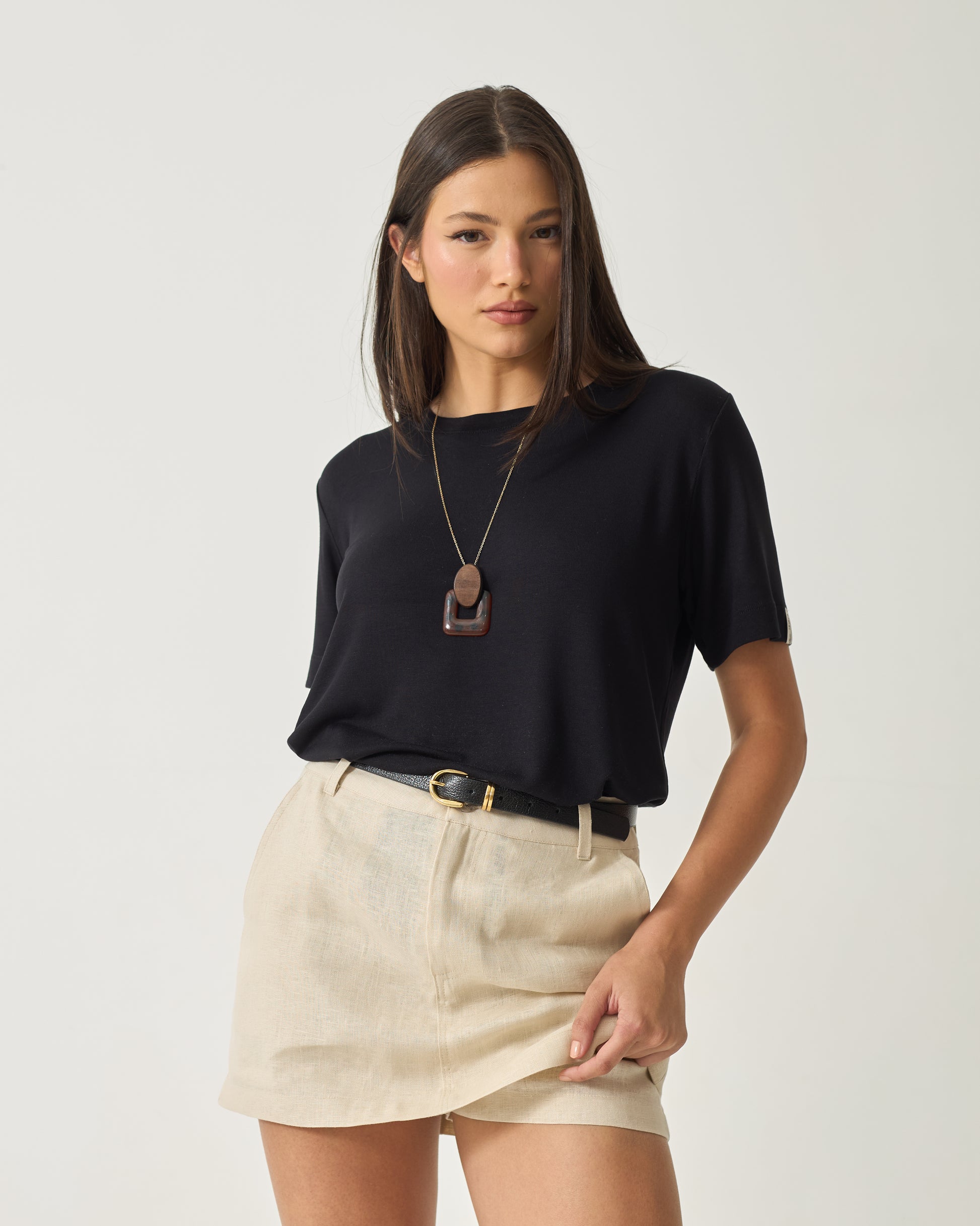 SHORTS SAIA IZZIE - 100% LINHO