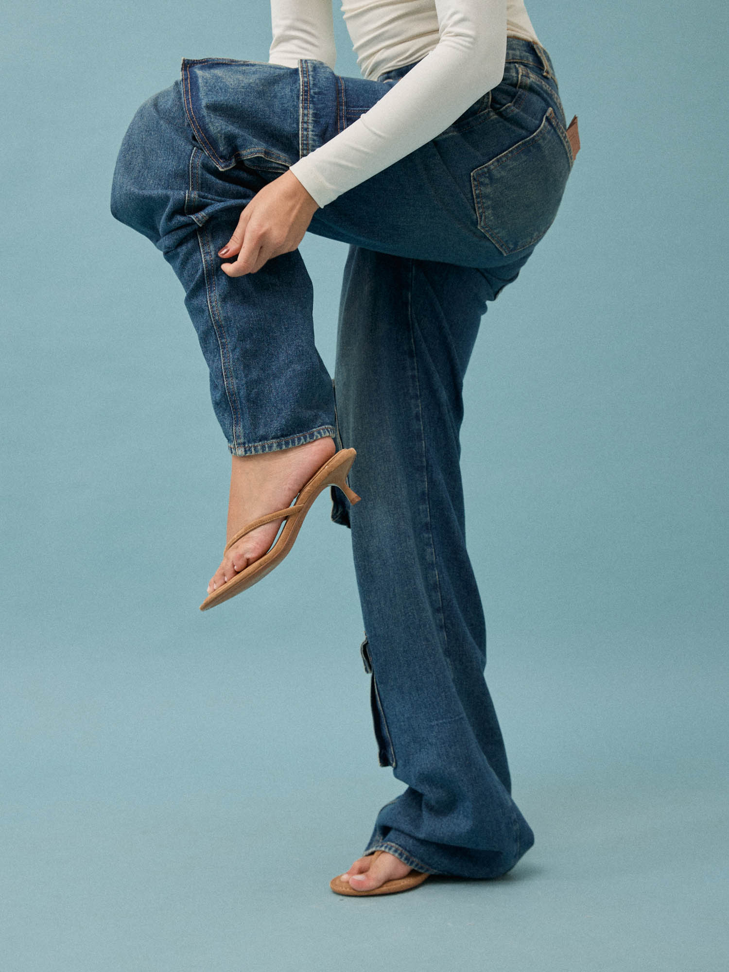 CALÇA CARGO DIRTY - DENIM