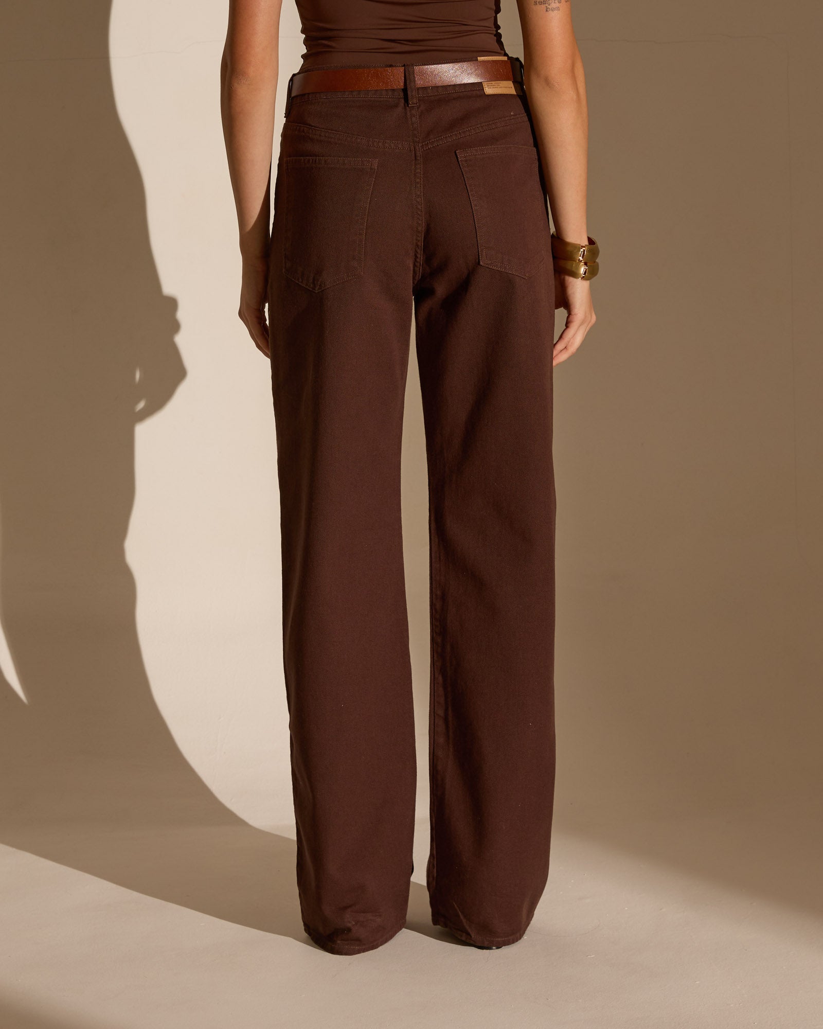 CALÇA HELENA MARROM - DENIM